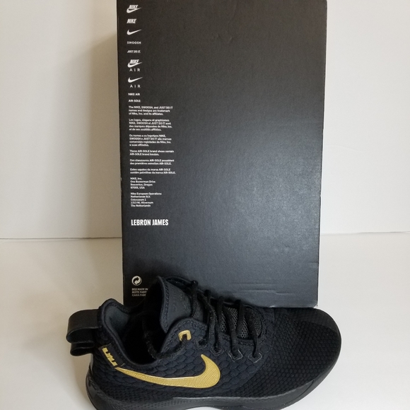 Nike Lebron Witness III Size 8 Black & Gold - Picture 3 of 10